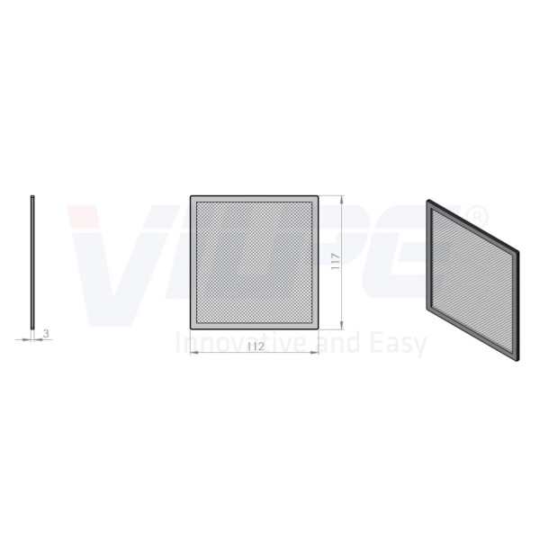 Сітка зовнішньої вентиляційної решітки Vilpe 150х150