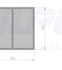 Сітка зовнішньої вентиляційної решітки Vilpe 240х240