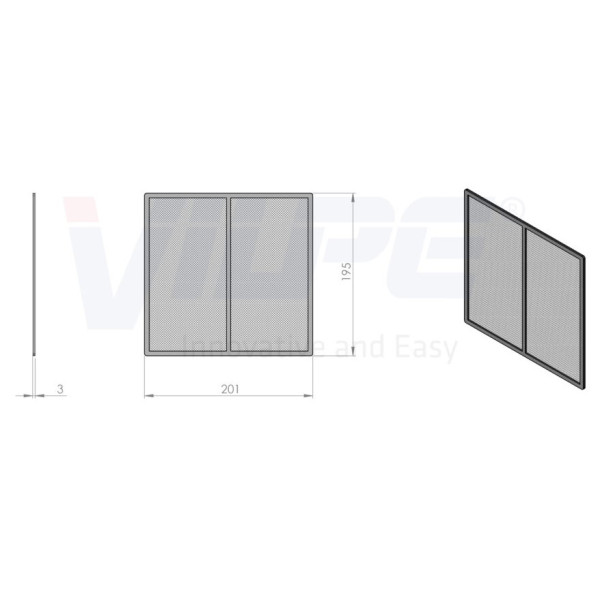 Сітка зовнішньої вентиляційної решітки Vilpe 240х240
