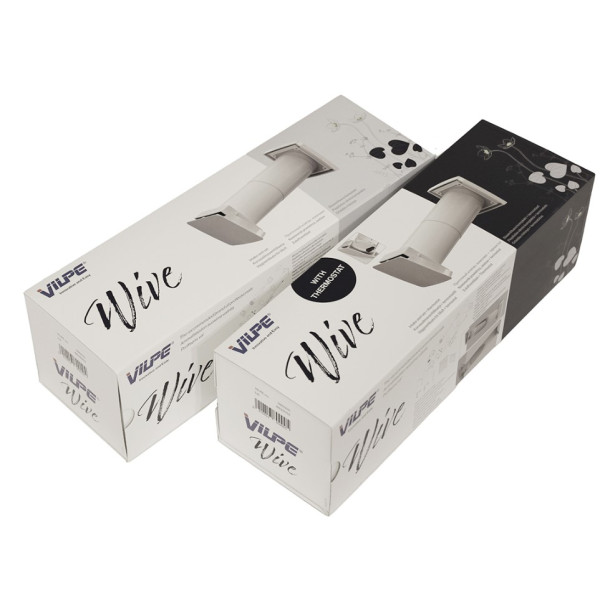 Стіновий припливний клапан з термостатом Vilpe Wive 100 Білий