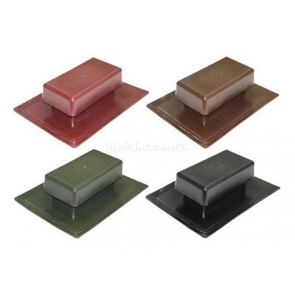 Скатний вентилятор прямокутний Коричневий