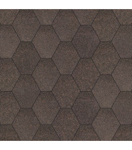 Бітумна черепиця Акваізол Мозаїка Брауні