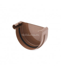 Заглушка ринви ліва BRYZA Ø125 колір Коричневий