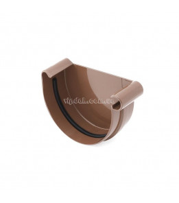 Заглушка ринви права BRYZA Ø125 колір Коричневий