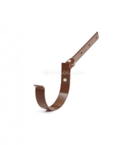 Хомут ринви метал бічній BRYZA Ø125 колір Коричневий