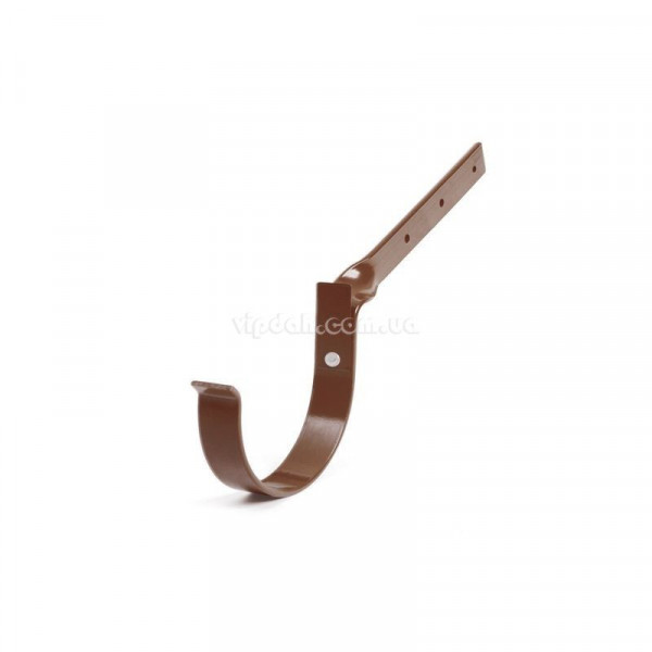 Хомут ринви метал бічній BRYZA Ø125 колір Коричневий