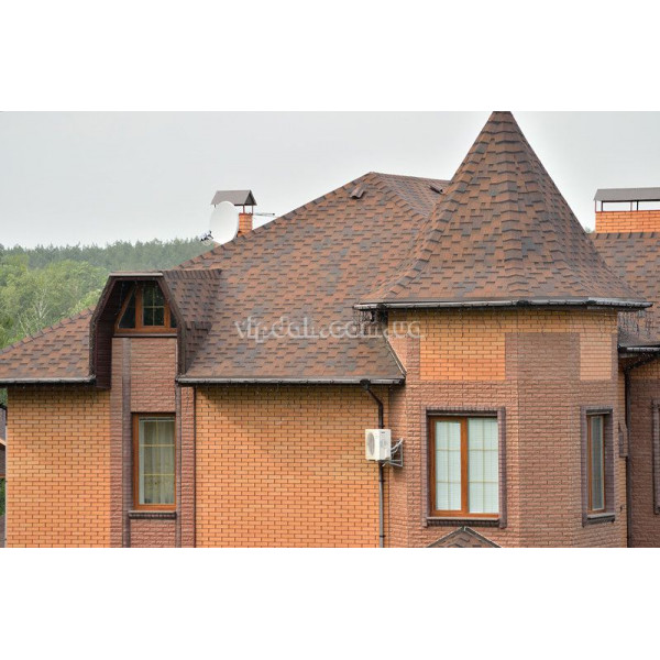 Бітумна черепиця Katepal Rocky мідний відлив