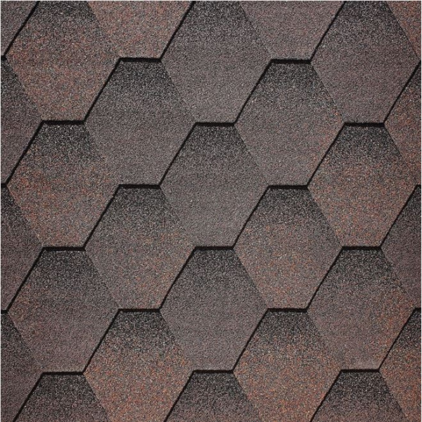 Бітумна черепиця Акваізол Мозаїка Кориця