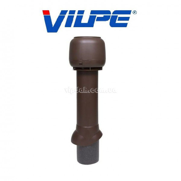 Вентиляційний вихід Vilpe 700мм, Ø125 утеплений + ковпак Коричневий