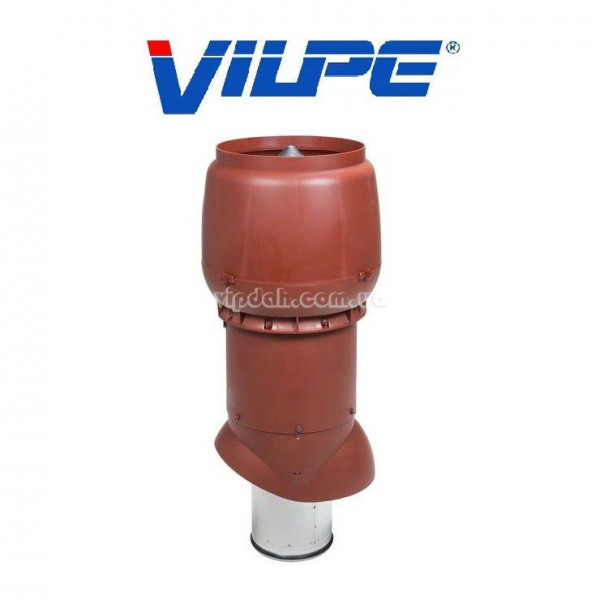 Вентиляційний вихід Vilpe xl 700мм, Ø200 утеплений + ковпак Червоний