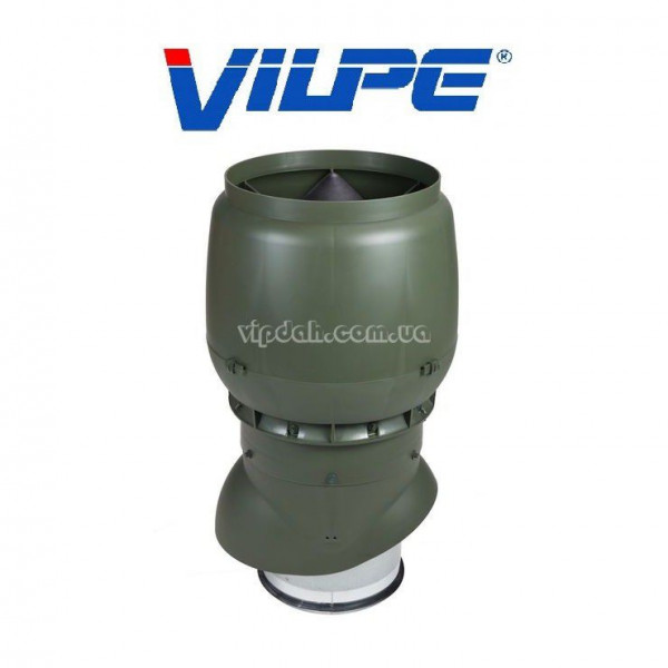 Вентиляційний вихід Vilpe xl 500мм, Ø250 утеплений + ковпак Зелений