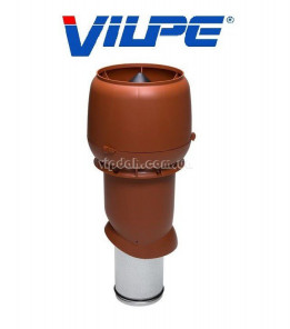 Вентиляційний вихід Vilpe 500мм, Ø160 утеплений + ковпак Цегляний
