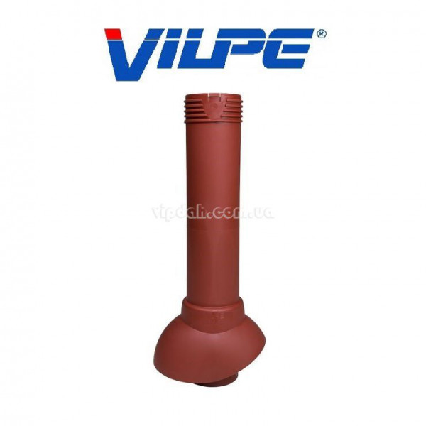 Вентиляційний вихід Vilpe 500мм, Ø110 неутеплений Червоний