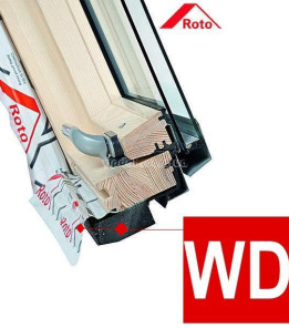 Roto Designo R45 з дерева з центральною віссю повороту стулки