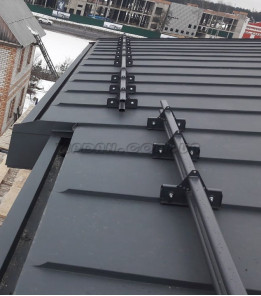 Снігозатримувач трубчастий для фальцевої покрівлі