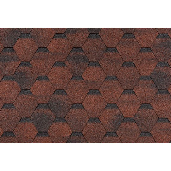 Бітумна черепиця SHINGLAS Фінська Соната Червона