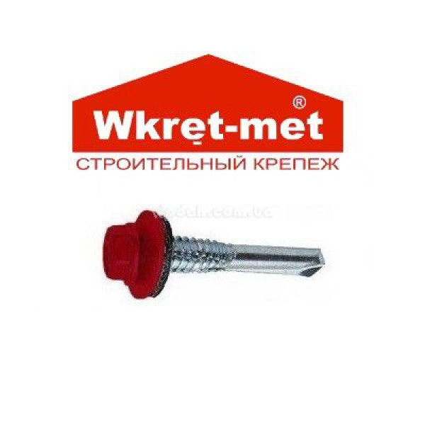 Саморіз кольоровий покрівельний Wkret-met по металу 5,5х32мм