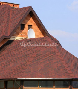 Бітумна черепиця Акваізол Акцент Червона ЕКО