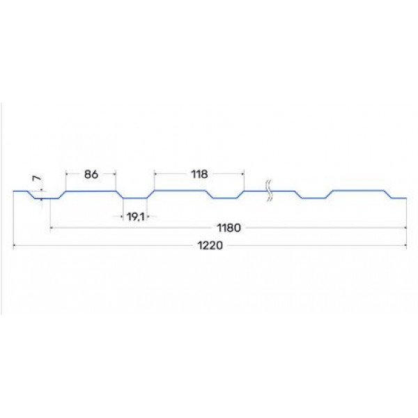 Профнастил Т-07 0,50 мм Італія матовий